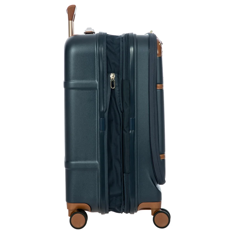 Brics Bellagio - 4-Rollen-Kabinentrolley mit Vortasche 55 cm erw. recycelt (blue/tan)