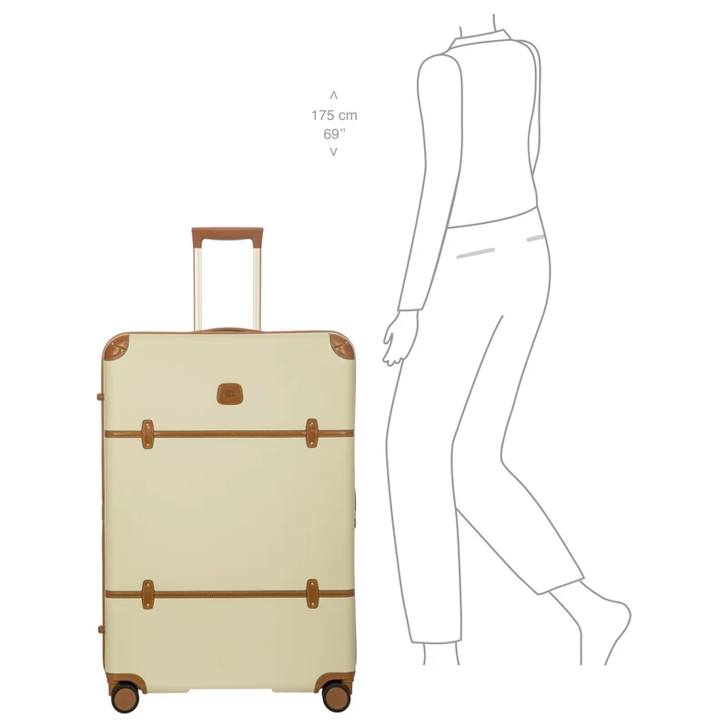 Brics Bellagio - 4-Rollen-Trolley 82 cm erw. recycelt (cream)