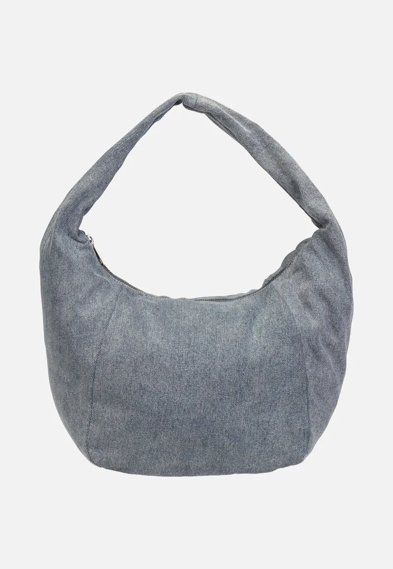 Farrah Hobo M Denim Blue Denim - Hobo Bag