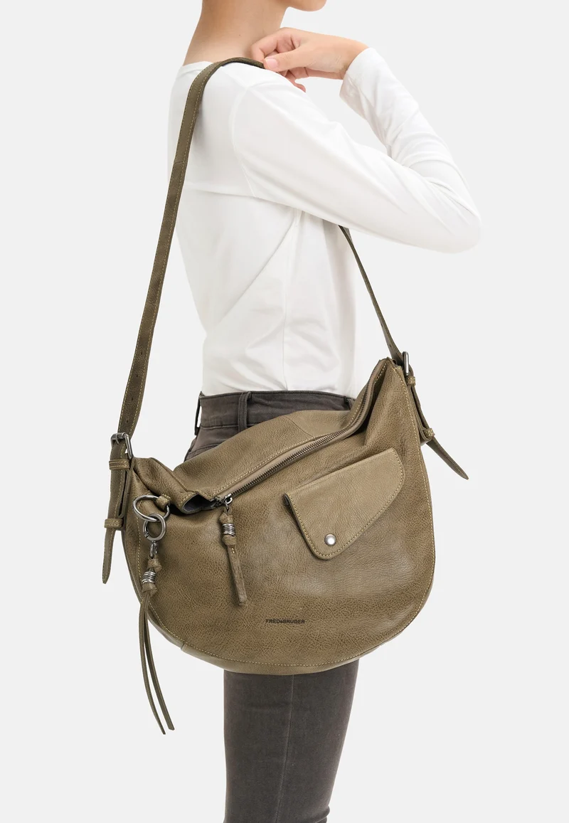 My Forever Friend Shoulderbag With Front Pocket Muddy Khaki - Umhängetasche