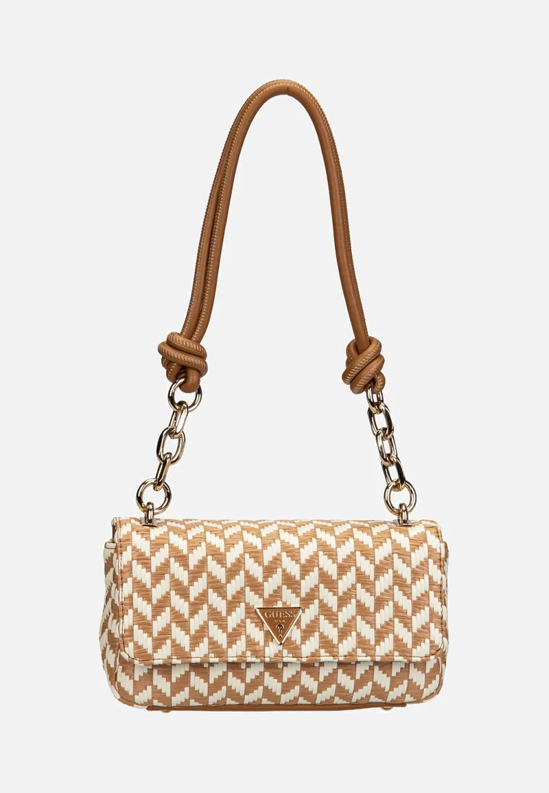 Tessi Flap Shoulder Cognac Multi - Umhängetasche
