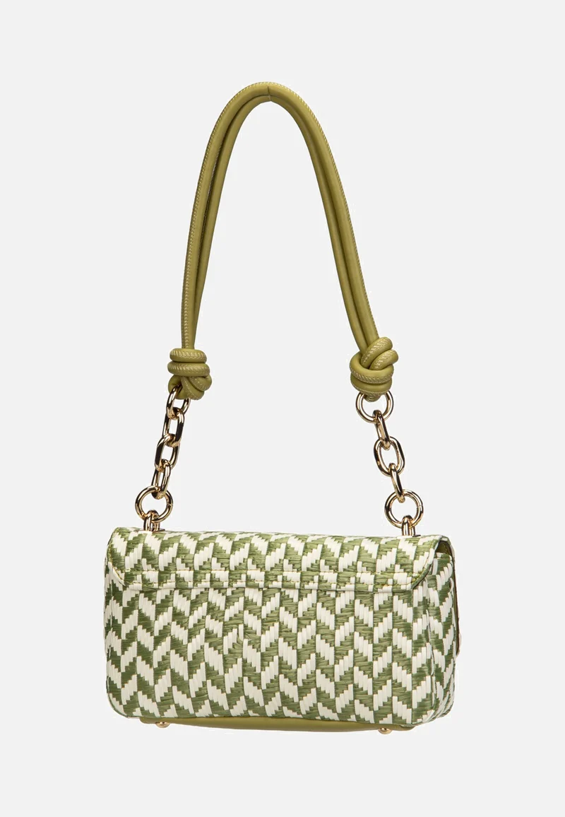 Tessi Flap Shoulder Olive Multi - Umhängetasche
