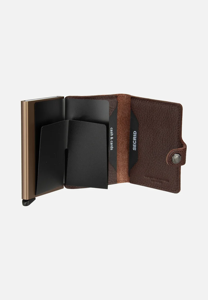 Miniwallet Veg Tanned Espresso-Brown - Portemonnaie