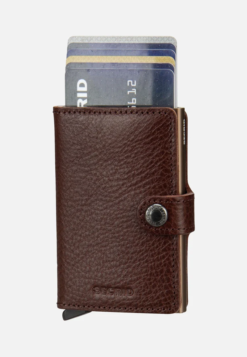 Miniwallet Veg Tanned Espresso-Brown - Portemonnaie