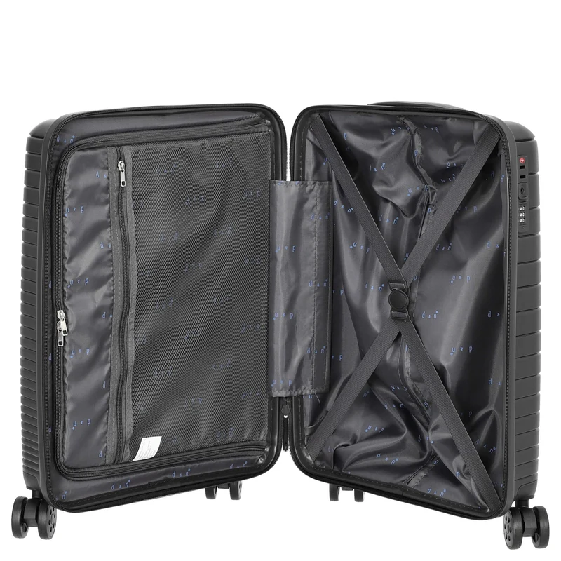 D&N Travel Line 4600 - 4-Rollen-Kabinentrolley S 55 cm (black)