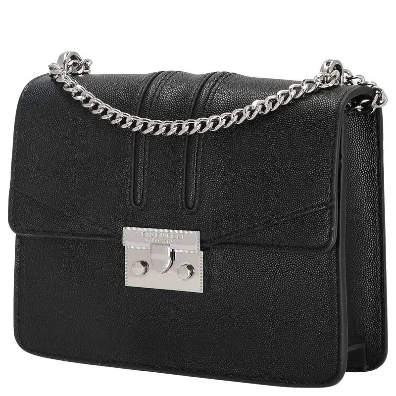 Seidenfelt Roros - Schultertasche 21 cm (black/silver)