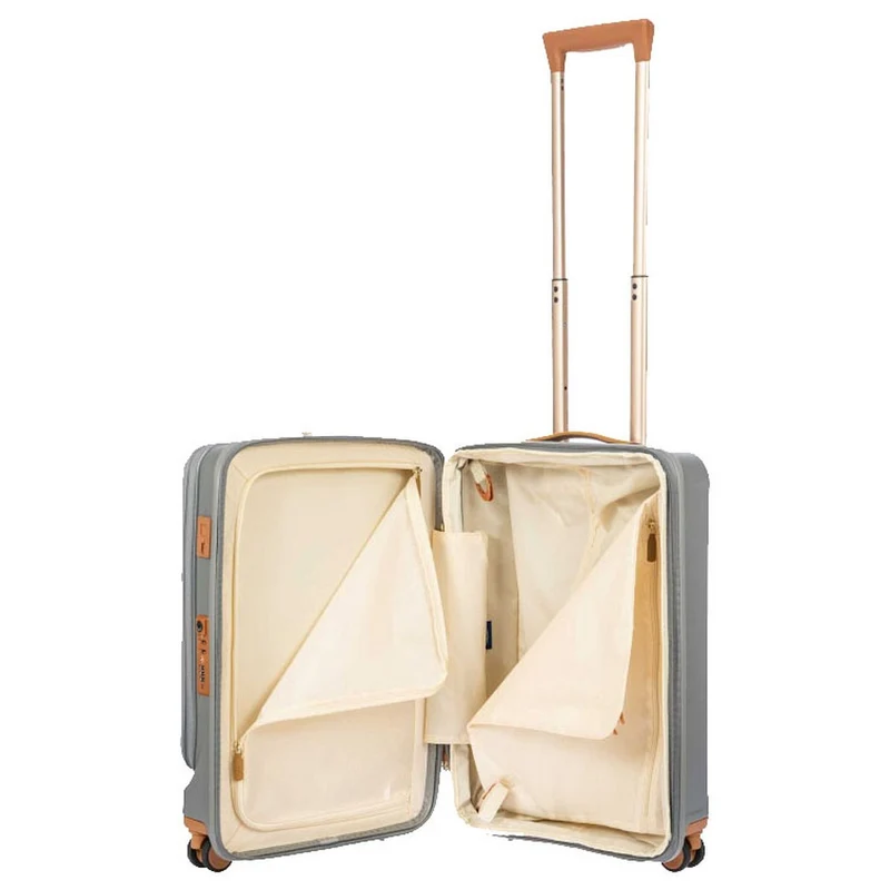 Brics Capri - 4-Rollen-Kabinentrolley mit Vortasche 55 cm (silver)