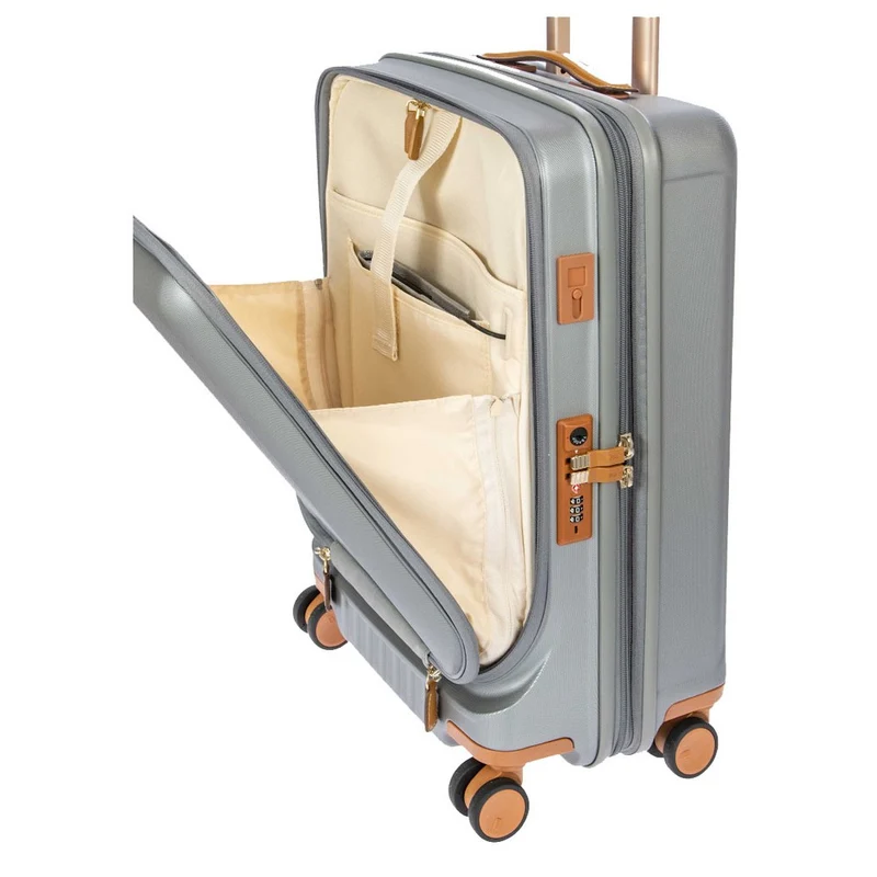 Brics Capri - 4-Rollen-Kabinentrolley mit Vortasche 55 cm (silver)