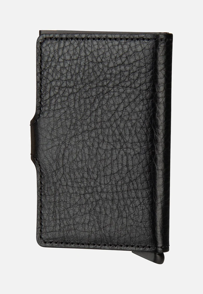 Miniwallet Veg Tanned Black-Black - Portemonnaie