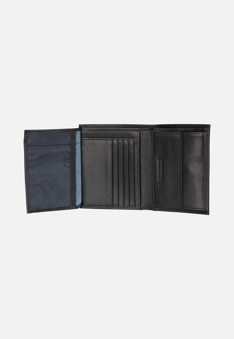 Nome Vertical with Flap I Schwarz - Portemonnaie