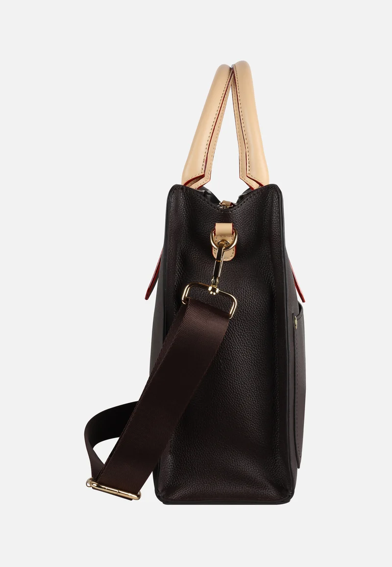 Ella Top Handle Large Dunkelbraun - Tote Bag