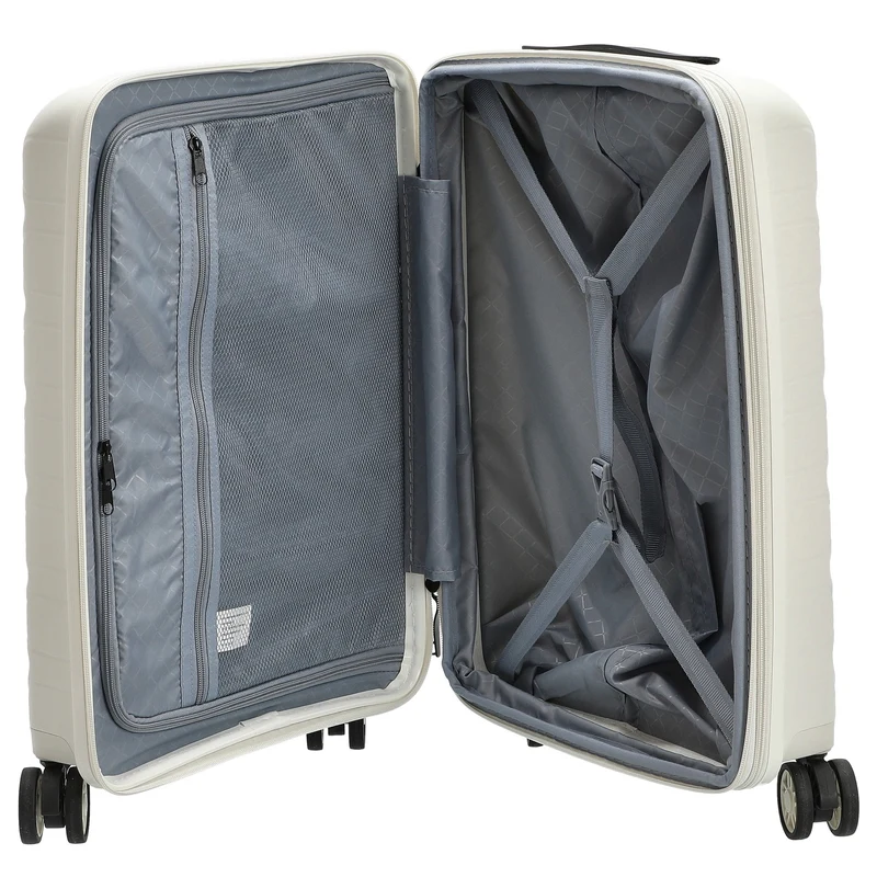 D&N Travel Line 4700+ - 4-Rollen-Kabinentrolley S 55 cm erw. (cream white)