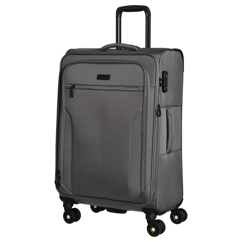 D&N Travel Line 9704 - 4-Rollen-Trolley M 68 cm erw. (grey)