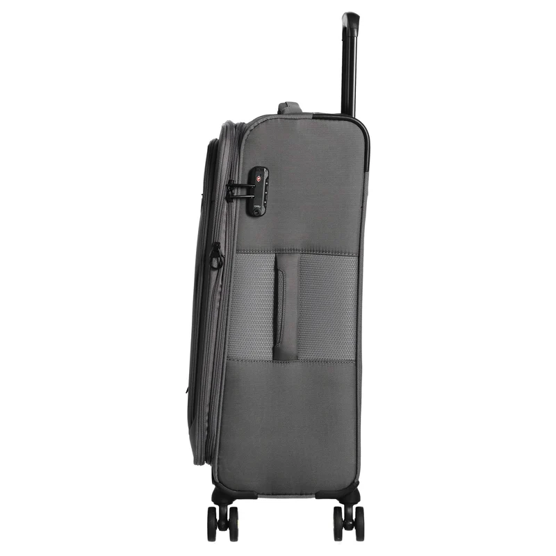 D&N Travel Line 9704 - 4-Rollen-Trolley M 68 cm erw. (grey)