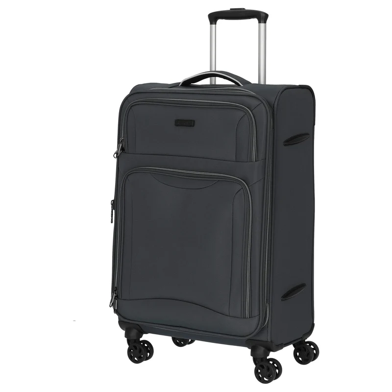 D&N Travel Line 9204 - 4-Rollen-Trolley M 66 cm erw. (grau)