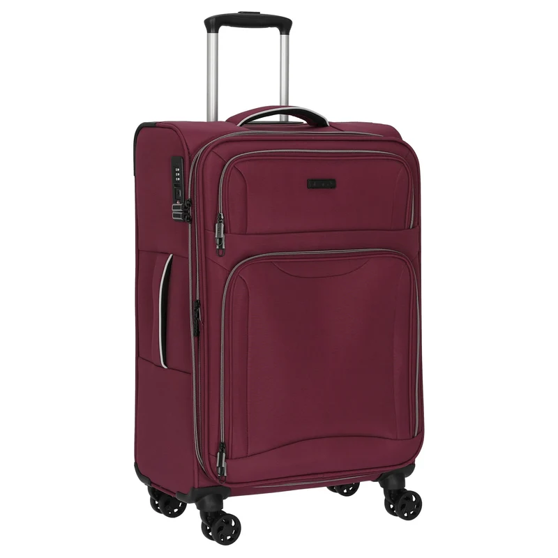 D&N Travel Line 9204 - 4-Rollen-Trolley M 66 cm erw. (purple)