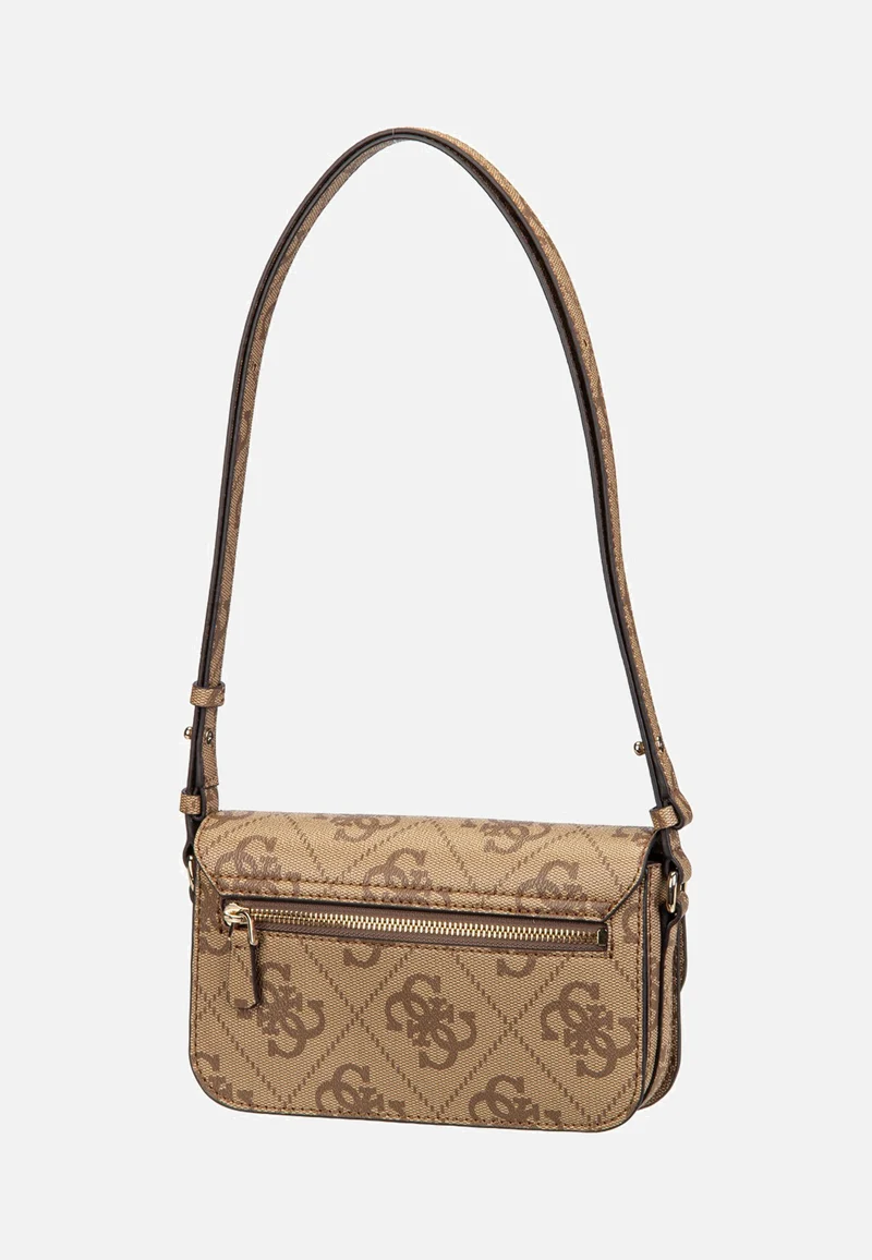 Janie Logo Conv Xbody Flap Latte Logo - Crossbody Bag